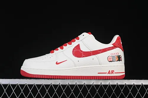 All categories Nk Air Force 1 Air Force series Nk Air Force 1 Low Air Force low-top Nike Air Force 1'07 Low Gucci co-branded white and red Air Force 1 low-top casual sneakers SC0601-570